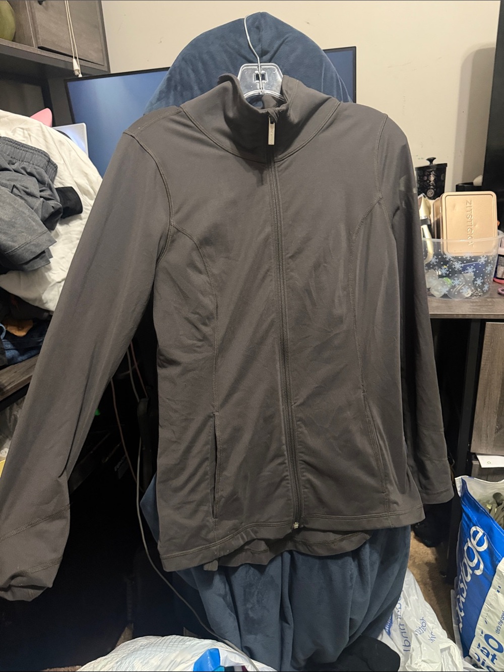 Under Armour Women's Charcoal Gray Full-Zip Athletic Jacket